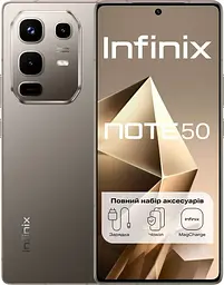 Смартфон Infinix Note 50 (X6858) 8/256GB Titanium Grey (UA UCRF) NFC