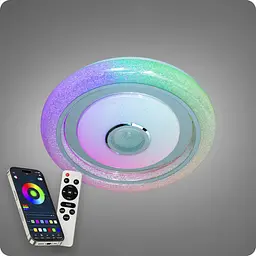Люстра світлодіодна 517 Dlight RGB з пультом і колонкою 80Вт Білий (02144)