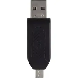 Картрідер зчитувач карт пам'яті STLab U-375 OTG зовнішній 2 інтерфейс USB + Micro-USB чорний - мініатюра 3
