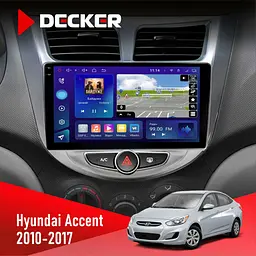 Штатна магнітола Hyundai Accent 2010-2017 Decker D9-009 4x64, DSP, 4G, 2k Decker (НФ-00008246)