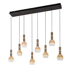 Підвісна люстра для драбини Levistella 999101F-8 (900) G9 бронза бурштинова LED 8 плафонів