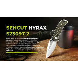 Ніж складаний туристичний Sencut Hyrax, (8.4 см) 9Cr18MoV / G10 сірий - мініатюра 16
