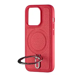 Чохол Jinduka Leather Ringo iPhone 15 Pro Red - мініатюра 4
