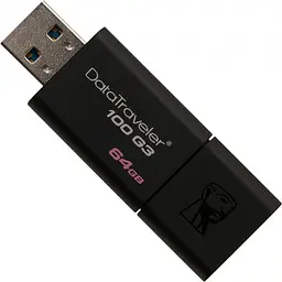 USB Flash Kingston DataTraveler 100 G3 USB 3.0 64Gb 2pcs Black - мініатюра 2