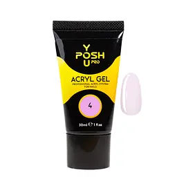 Акрігель для нарощування нігтів YouPOSH Acrygel Gel 30 мл №4 блідо-рожевий