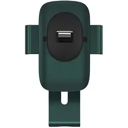 Автомобільний тримач холдер Baseus Metal AgeII Gravity Car Mount (Air Outlet Version) SUJS000006 Green - мініатюра 3