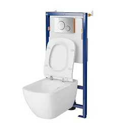 Інсталяція Cersanit Tech Line Opti з кнопкою Opti B2 + унітаз Virgo CleanOn із сидінням 30412 - мініатюра 2
