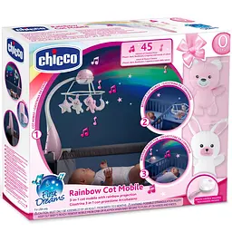 Мобіль-проектор на ліжечко Chicco Веселка 3в1, 59х44х28 см, рожевий (11041.10) - мініатюра 2