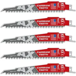 Полотно для шабельних пил AX CARBIDE MILWAUKEE, 150х5мм, (5шт), (деревина з цвяхами)