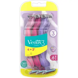 Бритва Gillette Venus 3 Colors 6 шт. (7702018426201) - мініатюра 2