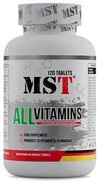 MST® Комплексні Вітаміни 13 Вітамінів і 10 Мінералів All Vitamins - 120 таблеток