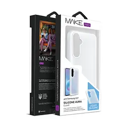 Чохол MAKE Samsung A57 Silicone Aura Clear - мініатюра 5