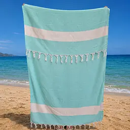 Рушник пештемаль Turkey Towel 100х180 см легкий великий для пляжу басейну бані сауни підстилка на дачу пікнік природу відпустку море ромб бірюза