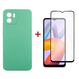 Чохол до мобільного телефона Dengos Xiaomi Redmi A2 Case + Glass (Mint)