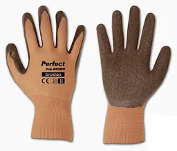 Рукавички захисні Bradas PERFECT GRIP BROWN латекс розмір 10 RWPGBR10