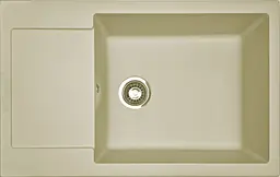 Кухонна мийка Adamant GENERAL ivory 775x495x200 мм, з крилом 77,5 см - мініатюра 1