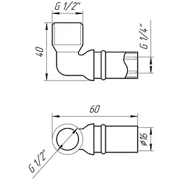 Кутник із зовнішньою різьбою прес APE AP 153 1/2″х16 000001736 - мініатюра 4