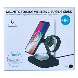 Зарядний пристрій 4 IN1 F22 MAGSAFE (iPhone, iWatch, AirPods,Stylus) 15W FAST ORIGINAL чорний - мініатюра 2