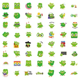 Стікерпак Дуолінго Набір наклейок GeekLand Duolingo 50 штук - мініатюра 3