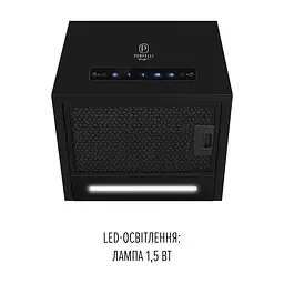 Витяжка пристінна PERFELLI DESIGN QUADRO 36 NERO SILENZIO - мініатюра 4