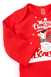 Дитячий комплект трійка Christmas llama боді штани та шапочка з начосом - мініатюра 5