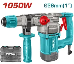 Перфоратор TOTAL TH110266 SDS-Plus, 1050Вт, 0-1100об/хв, 4.5Дж, 0-3800 уд/хв