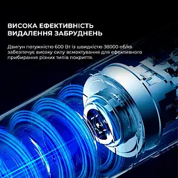 Ручний пилосос Xiaomi Deerma Vacuum Cleaner Blue (DX1000W) - мініатюра 5