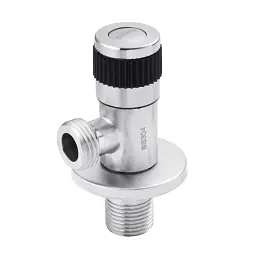 Кран приладовий кутовий Karro KR-03130S нержавіюча сталь 1/2"х1/2" 30412