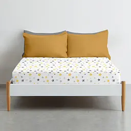 Простирадло Cosas на резинці 80х190х25 starfall cs6, жовтий (StarfallGreyYellow_80x190x25) - мініатюра 2