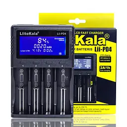 Розумний зарядний пристрій для акумуляторів LiitoKala Lii-PD4 АА, ААА, 18650, 21700, 26650 Li-ion, LiFePO4, Ni-MH, Ni-Cd (19411)