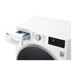 Пральна машина LG з фронтальним завантаженням F2J6HS1W, 7кг, 1200, A+++-10%, Пар, глибина 45см, Дисплей, Інвертор, Білий (F2J6HS1W) - мініатюра 7