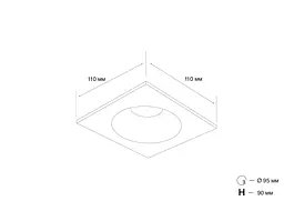 Точковий світильник MJ-Light SL7469-3-12W BK+GD 3000K - мініатюра 2