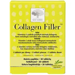 Вітаміни для шкіри New Nordic Collagen Filler 30 таблеток