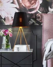 Настільна лампа Goldlux 325846 Elena E27 1x20W IP20 Чорна - мініатюра 3