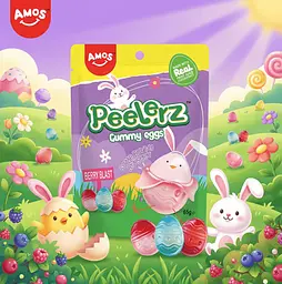 Желейні цукерки Amos Peelerz Berry Blast Gummy Eggs 65г - мініатюра 2