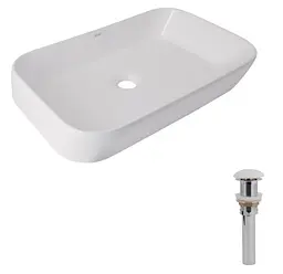 Раковина накладна Qtap Scorpio 550x390x120 White з донним клапаном QT14112243WN48463 - мініатюра 3
