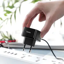 Мережевий зарядний пристрій Hoco C70A USB QC чорний