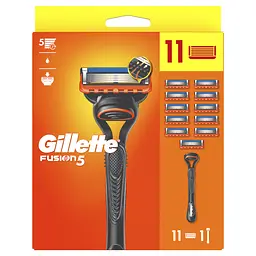 Станок для гоління чоловічий (бритва) Gillette Fusion5 з 11 змінними картриджами - мініатюра 2
