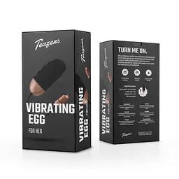 Віброяйце Teazers Ribbed Vibrating Egg, 8 см (чорний) - мініатюра 11