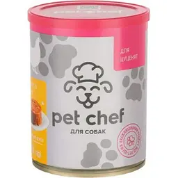 Консерви для собак Pet Chef паштет з куркою для цуценят 360 г (4820255190372)