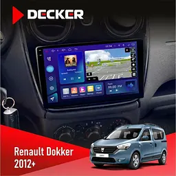 Штатна магнітола Renault Dokker, Sandero, Lodgy 2012+ Decker D9-005 4x64, DSP, 360, 4G, 2k Decker (НФ-00006887)