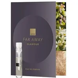 Листівка з пробним зразком Avon Парфумної води Far Away Glamour 0.6 мл