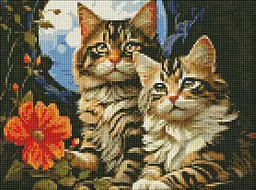 Набір з алмазною мозаїкою Чарівні котики AMO7853, 30x40 см