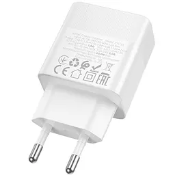 Мережевний зарядний пристрій Hoco CS113A Lounge PD40W 1USB-C White - мініатюра 2