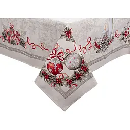 Скатертина новорічна Lefard Home Textile Kris lurex гобеленова 100х100 см (732-311) - мініатюра 3