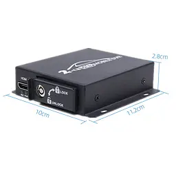 Мобільний AHD відеореєстратор на 2 камери Pomiacam HD DVR для таксі, автобусів, вантажівок, 5 Мп, SD до 128 Гб, пульт (100399) - мініатюра 5