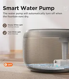 Фонтан для води для кішок, надтихий, фонтан для води для домашніх тварин об'ємом 84 рідких унції/2,5 л для кішок та собак - мініатюра 5