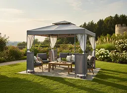 Павільйон садовий GardenLine ALTANA Grey - мініатюра 2