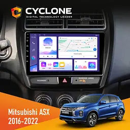 Штатна магнітола Mitsubishi ASX 2016-2022 Cyclone C10-011 4x64, DSP Cyclone (НФ-00008938)