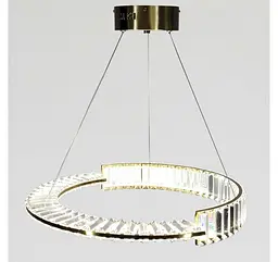 Кільцева підвісна LED-люстра Artlight 561/600 з прозорим скляним декором, латунь, 75 Вт, від 13-20 м² - мініатюра 4